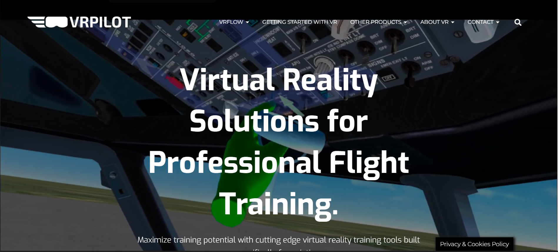 VRPILOT，虛擬實境的訓練，提升學習效能、保障人身安全